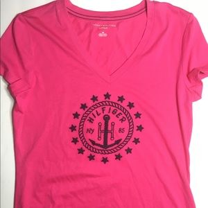 Tommy Hilfiger Pink Classic Embroidered Tee Size S